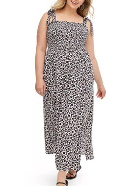 Diane von Furstenberg for Target Smocked Tie‑Strap Midi Dress – Size Large
